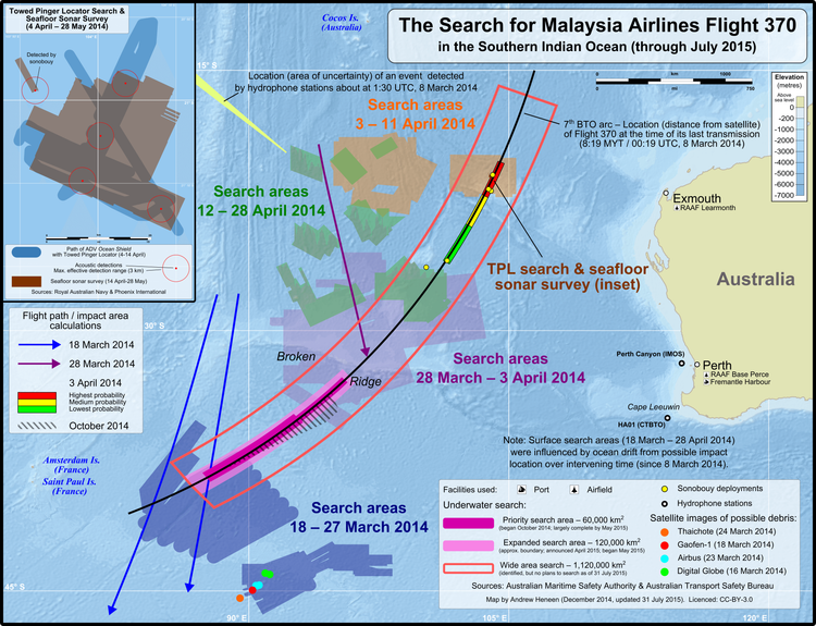 Extended search for MH370 in Indian Ocean