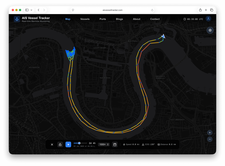 ORBIT CLIPPER's Voyage History